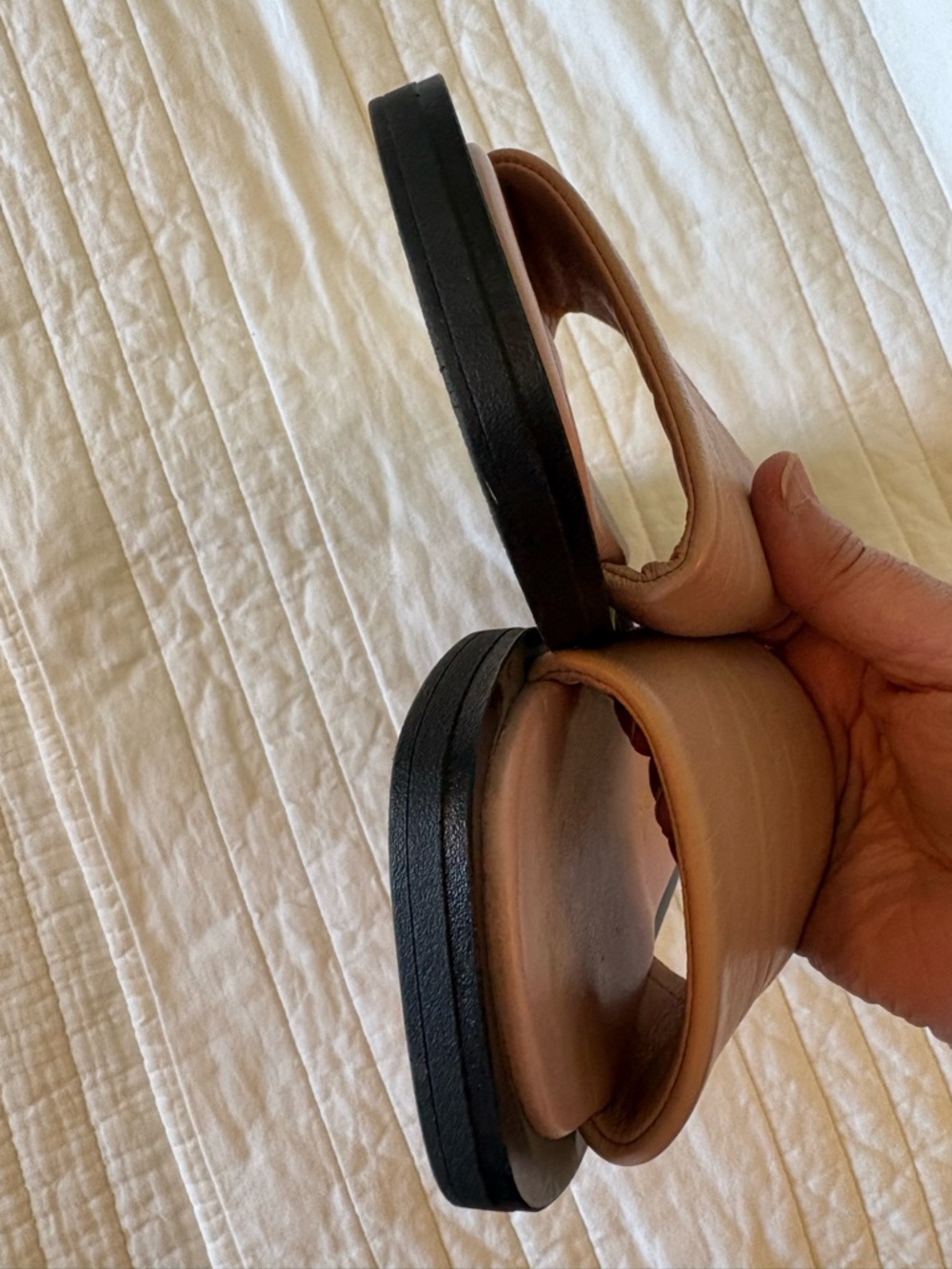 Free People Wren Leather Natural Slide. Size 6.5US/37EU. - Picture 5 of 10